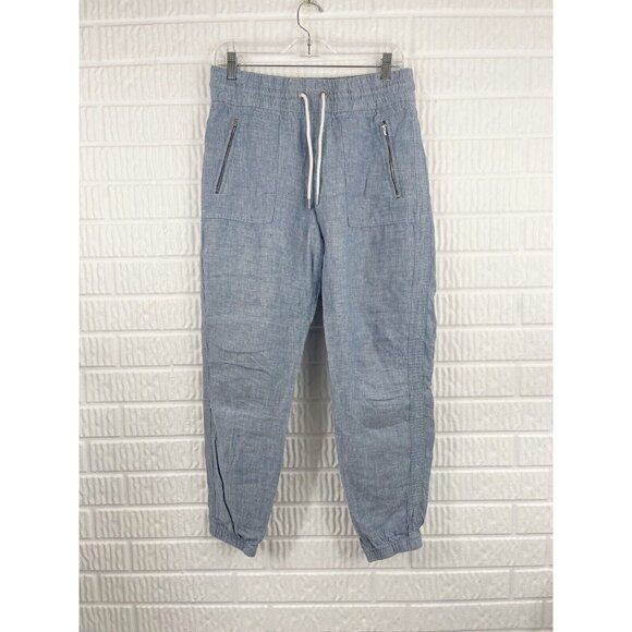 ATHLETA Cabo Linen Joggers in Blue Size 6 - Picture 3 of 11